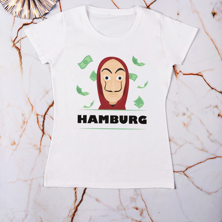 Haus des Geldes: Ihre Stadt - T-Shirt mit Aufdruck für Damen